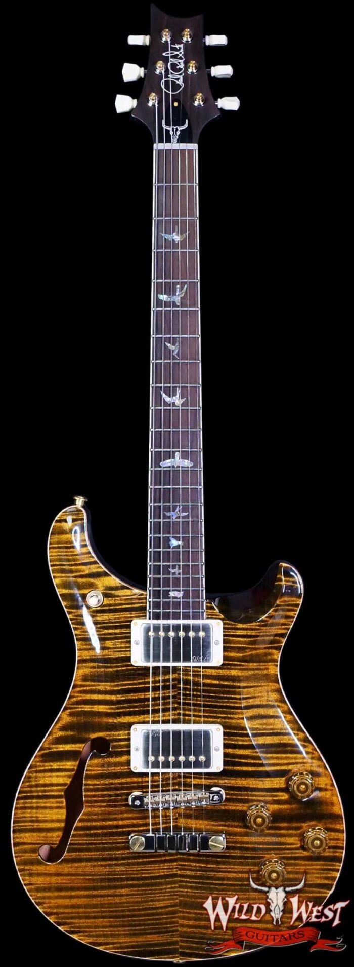 PRS Wild West Guitars 25th Anniversary Limited Run Wood Library Artist Package McCarty 594 Semi-Hollow Tiger Eye (Private Stock Color) 7.10 LBS (US Only / No International Shipping) - Image 1
