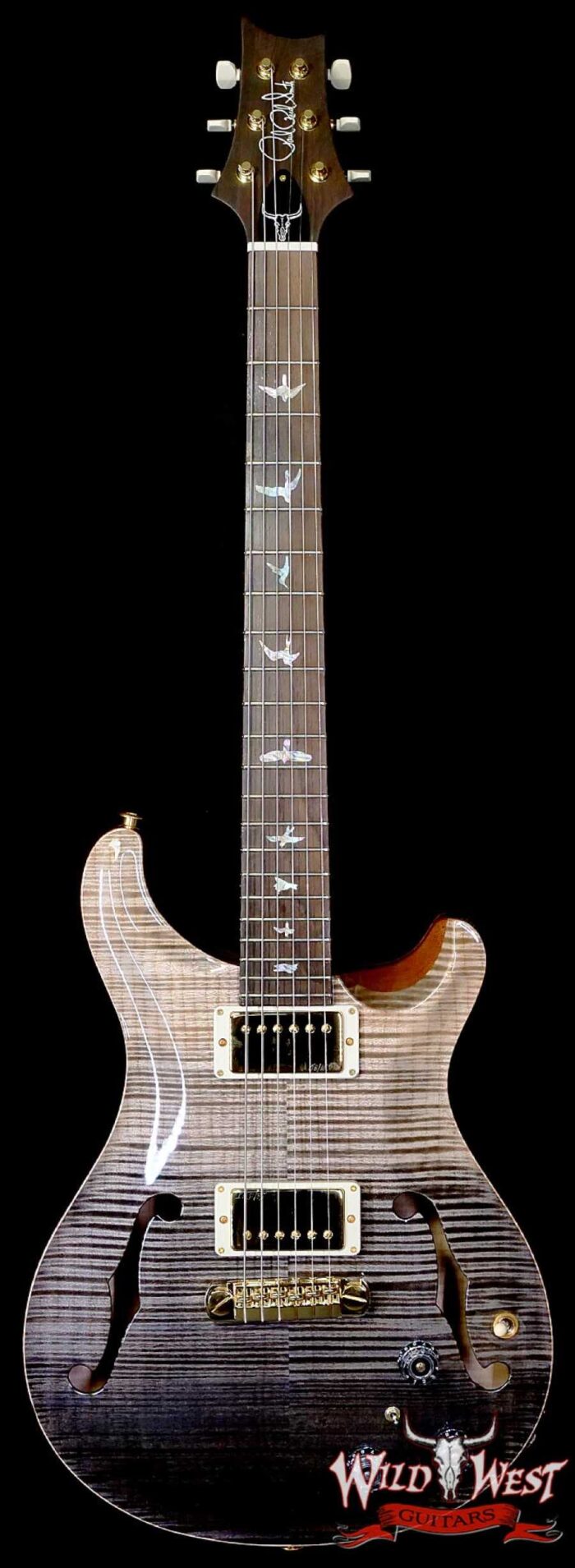 PRS Wild West Guitars 25th Anniversary Limited Run Wood Library Artist Package Hollowbody II Piezo Frostbite Fade (Private Stock Color) 5.40 LBS (US Only / No International Shipping) - Image 1