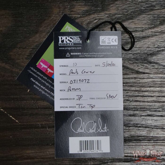 Paul Reed Smith Core 10 Top Paul’s Guitar Flame Maple Top Honduran Rosewood Fingerboard Black Gold Burst - Image 11