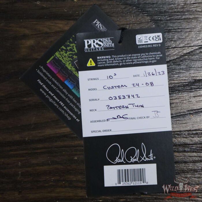 Paul Reed Smith PRS Core Series Custom 24-08 Rosewood Fingerboard Cherry Sunburst - Image 12