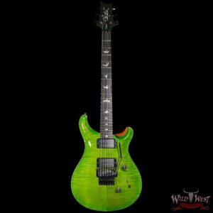 Paul Reed Smith PRS Wood Library 10 Top Custom 24 Floyd Rose Ebony Fingerboard Stained Flame Maple Neck Eriza Verde - Image 3