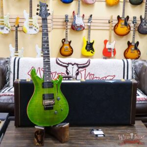 Paul Reed Smith PRS Wood Library 10 Top Custom 24 Floyd Rose Ebony Fingerboard Stained Flame Maple Neck Eriza Verde - Image 6