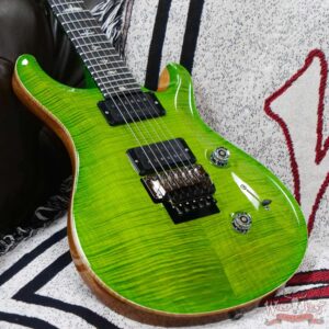Paul Reed Smith PRS Wood Library 10 Top Custom 24 Floyd Rose Ebony Fingerboard Stained Flame Maple Neck Eriza Verde - Image 8