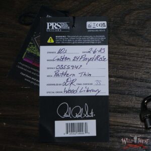 Paul Reed Smith PRS Wood Library 10 Top Custom 24 Floyd Rose Ebony Fingerboard Stained Flame Maple Neck Eriza Verde - Image 12