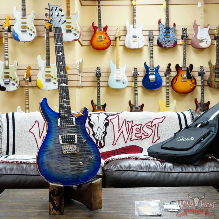 Paul Reed Smith PRS Wild West Guitars Special Run CE 24 Painted Black Neck 85/15 Pickups Faded Grey Black Blue Burst 7.50 LBS - Image 5