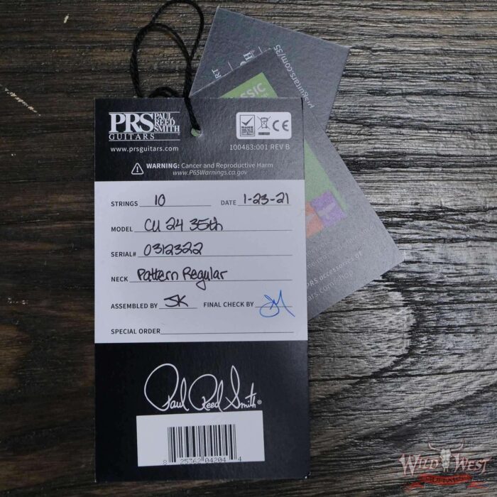 Paul Reed Smith PRS Core 35th Anniversary Custom 24 Yellow Tiger - Image 12