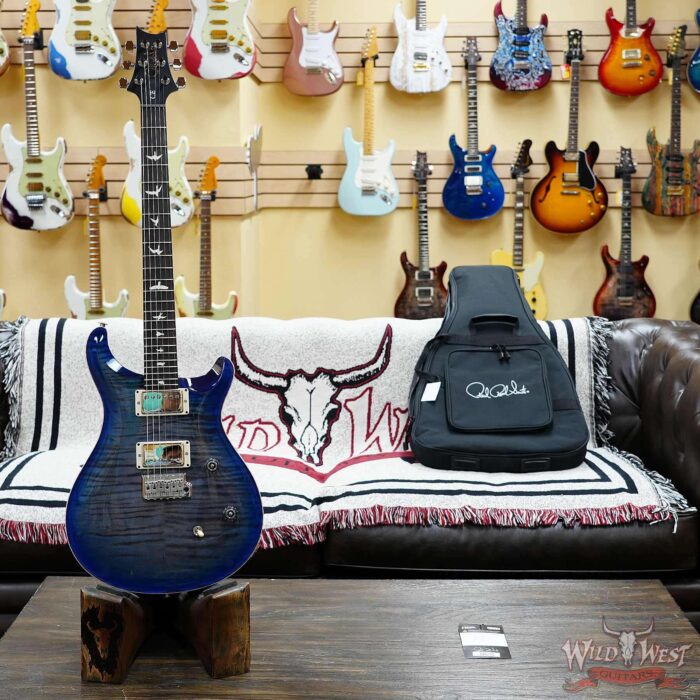 Paul Reed Smith PRS Wild West Guitars Special Run CE 24 Painted Black Neck 57/08 Covered Pickups Faded Grey Black Blue Burst 7.45 LBS - Image 5