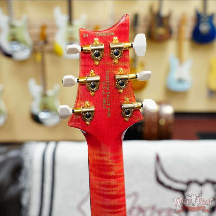 PRS Wild West Guitars 25th Anniversary Limited Run Wood Library Artist Package Custom 24 Piezo Salmon (Private Stock Color) 8.05 LBS (US Only / No International Shipping) - Image 10