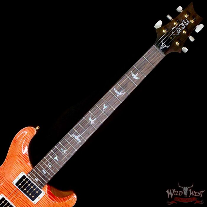 PRS Wild West Guitars 25th Anniversary Limited Run Wood Library Artist Package Custom 24 Piezo Salmon (Private Stock Color) 8.25 LBS (US Only / No International Shipping) - Image 4
