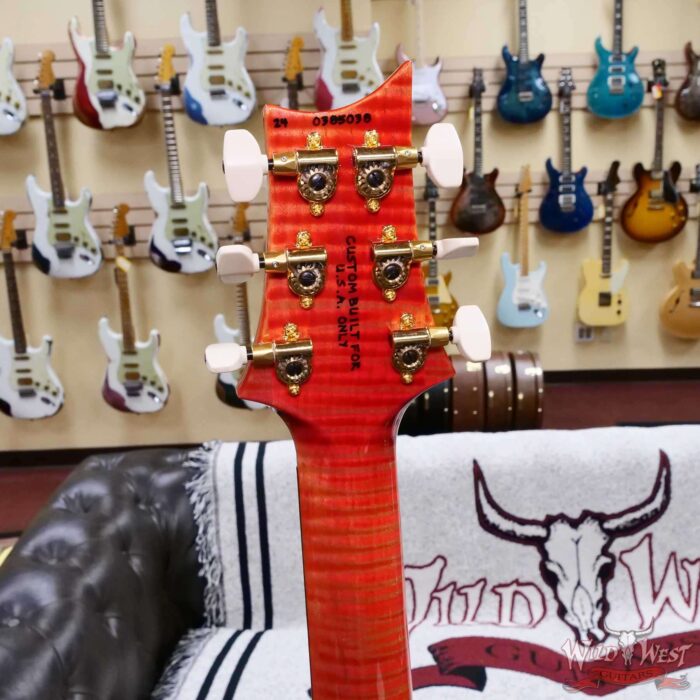 PRS Wild West Guitars 25th Anniversary Limited Run Wood Library Artist Package Custom 24 Piezo Salmon (Private Stock Color) 8.25 LBS (US Only / No International Shipping) - Image 10