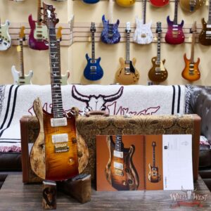 Paul Reed Smith PRS Private Stock #11318 Custom 24 Spalted Maple Top Natural with Dark Cherry Glow 7.65 LBS - Image 6