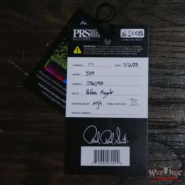 Paul Reed Smith PRS Core Series 509 Rosewood Fingerboard Purple Iris - Image 12
