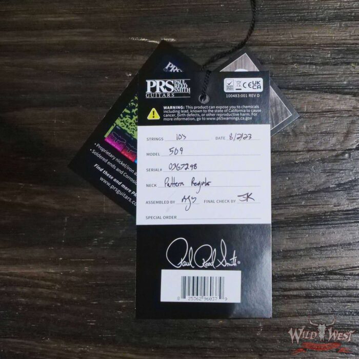 Paul Reed Smith PRS Core Series 509 Rosewood Fingerboard Charcoal Cherry Burst - Image 12