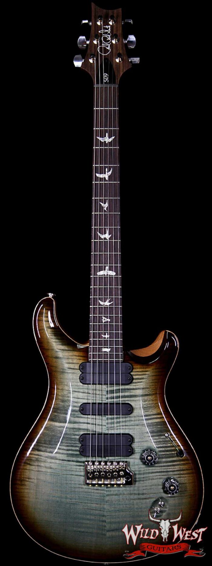 Paul Reed Smith PRS 509 Flame Maple Top Rosewood Board Trampas Green Tobacco Burst Natural Back - Image 1