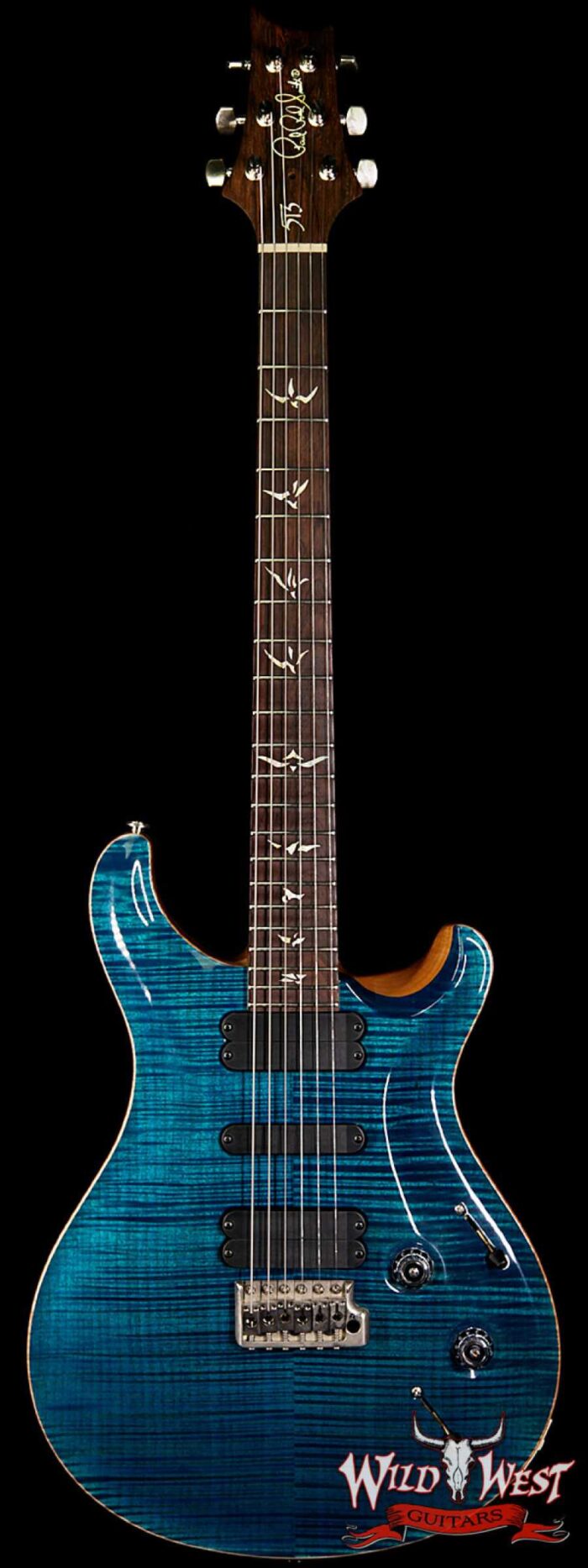 2005 PRS Artist Package 513 Flame top Brazilian Rosewood Neck Aquamarine - Image 1