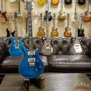 PRS Wild West Guitars Special Run CE 24 Flame Top Painted Neck 57/08 Pickups Blue Matteo - Image 5