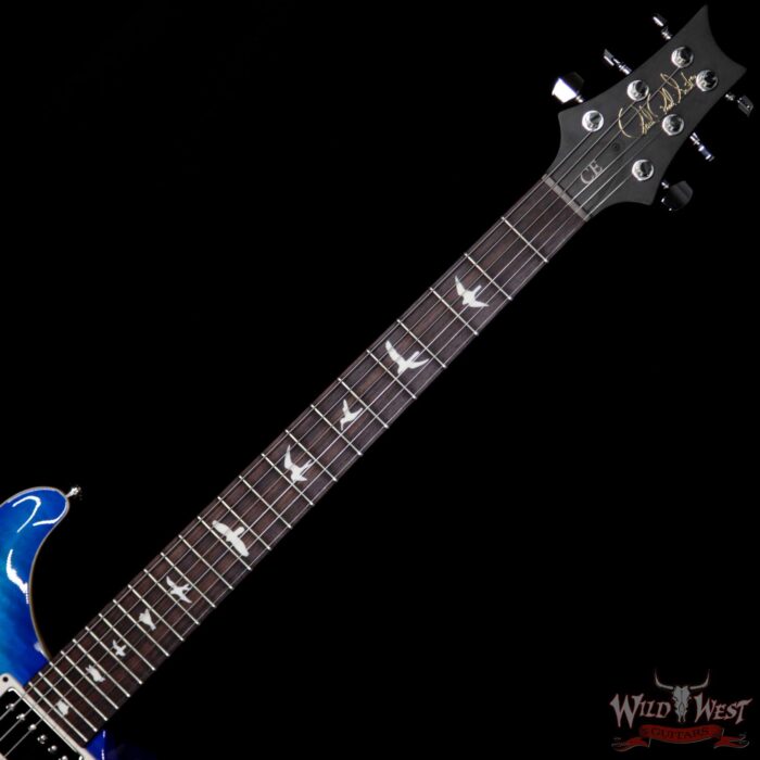 Paul Reed Smith PRS Wild West Guitars Special Run CE 24 Flame Top Painted Neck 57/08 Pickups Makena Blue 286717 - Image 4