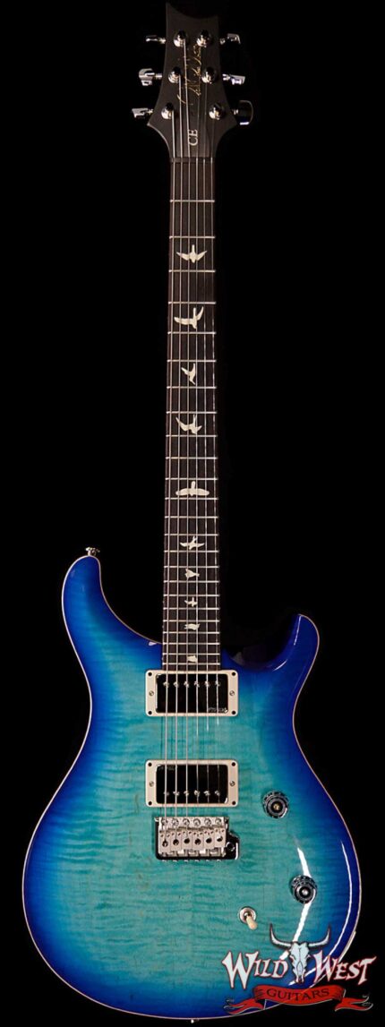Paul Reed Smith PRS Wild West Guitars Special Run CE 24 Flame Top Painted Neck 57/08 Pickups Makena Blue 288743