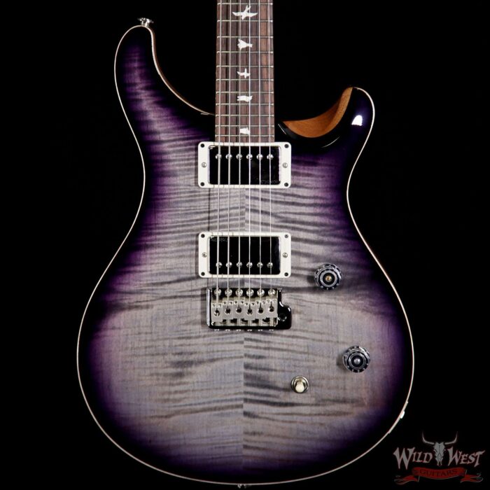 PRS Wild West Guitars Special Run CE 24 Flame Top Painted Neck 57/08 Pickups Gray Black Purple Burst 290170 - Image 3