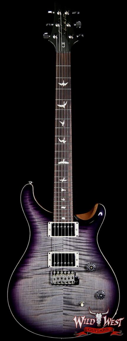PRS Wild West Guitars Special Run CE 24 Flame Top Painted Neck 57/08 Pickups Gray Black Purple Burst 290170