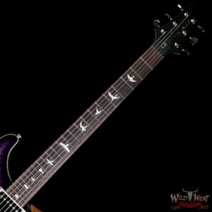 PRS Wild West Guitars Special Run CE 24 Flame Top Painted Neck 57/08 Pickups Gray Black Purple Burst 290170 - Image 5