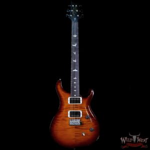 PRS Wild West Guitars Special Run Flame Top Black Neck CE 24 57/08 Pickups Violin Amber Burst 313835 - Image 3
