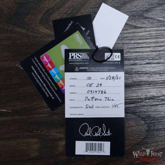 Paul Reed Smith PRS CE 24 Rosewood Fingerboard Blue Matteo Wrap Burst - Image 11