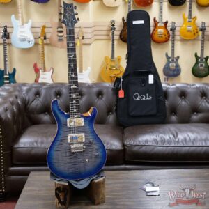 Paul Reed Smith PRS Wild West Guitars Special Run Flame Top Black Neck CE 24 Faded Grey Black Blue Burst 318380 - Image 5