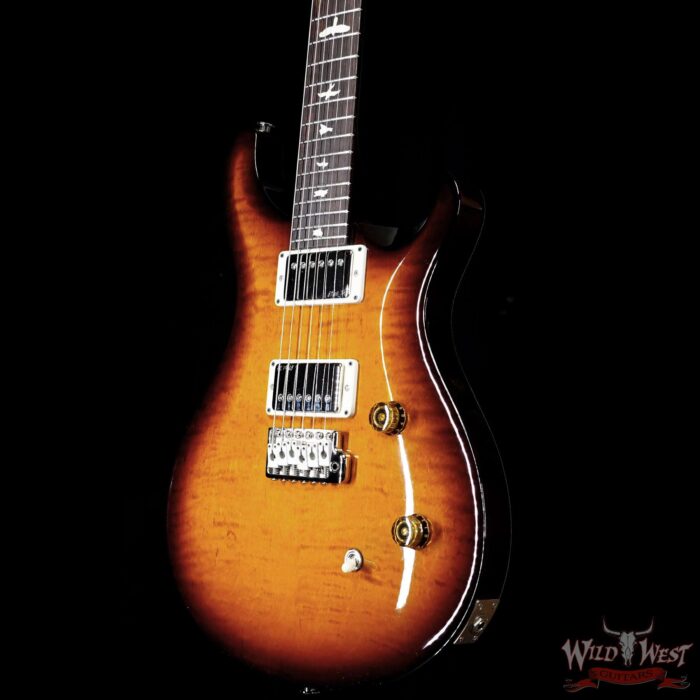 Paul Reed Smith PRS Wild West Guitars 2023 Special Run CE 24 Painted Black Neck 57/08 Pickups Violin Amber Sunburst 7.85 LBS - Image 2
