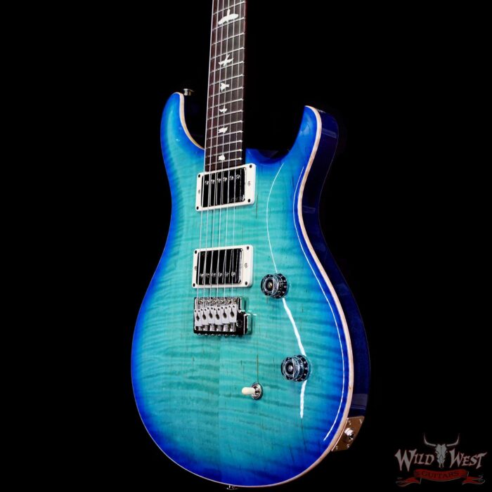 Paul Reed Smith PRS Wild West Guitars Special Run CE 24 Painted Black Neck 57/08 Covered Pickups Makena Blue 7.75 LBS - Image 2