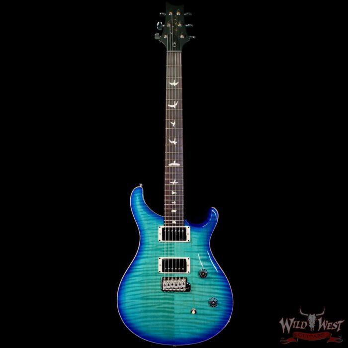Paul Reed Smith PRS Wild West Guitars Special Run CE 24 Painted Black Neck 57/08 Covered Pickups Makena Blue 7.75 LBS - Image 3
