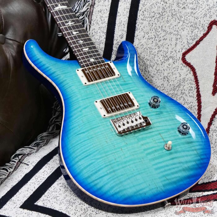 Paul Reed Smith PRS Wild West Guitars Special Run CE 24 Painted Black Neck 57/08 Covered Pickups Makena Blue 7.75 LBS - Image 6