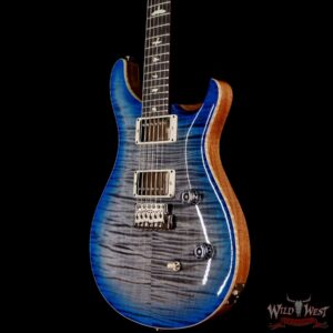Paul Reed Smith PRS Wild West Guitars Special Run Flame Top Black Neck CE 24 Faded Grey Black Blue Burst 317888 - Image 2