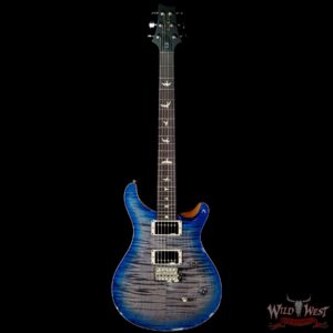 Paul Reed Smith PRS Wild West Guitars Special Run Flame Top Black Neck CE 24 Faded Grey Black Blue Burst 317888 - Image 3