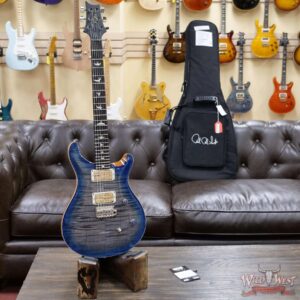 Paul Reed Smith PRS Wild West Guitars Special Run Flame Top Black Neck CE 24 Faded Grey Black Blue Burst 317888 - Image 5