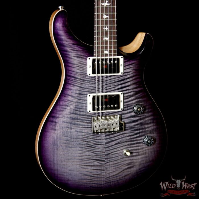 Paul Reed Smith PRS Wild West Guitars Special Run CE 24 Flame Top 57/08 Pickups Charcoal Purple Burst 251448 - Image 4