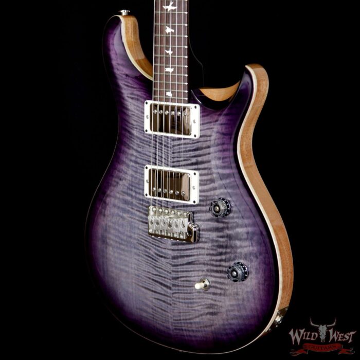 Paul Reed Smith PRS Wild West Guitars Special Run CE 24 Flame Top 57/08 Pickups Charcoal Purple Burst 251448 - Image 2