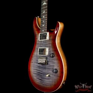 PRS Wild West Guitars Special Run Flame Top Black Neck CE 24 Faded Gray Black Cherry Burst 318886 - Image 2