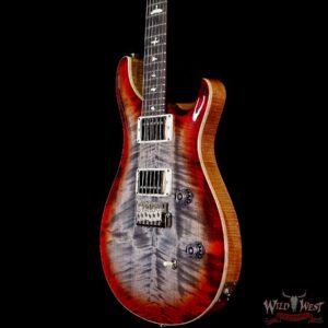 PRS Wild West Guitars Special Run Flame Top Black Neck CE 24 Faded Gray Black Cherry Burst 318382 - Image 2
