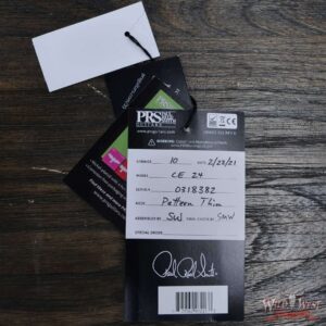 PRS Wild West Guitars Special Run Flame Top Black Neck CE 24 Faded Gray Black Cherry Burst 318382 - Image 11