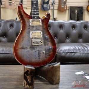 PRS Wild West Guitars Special Run Flame Top Black Neck CE 24 Faded Gray Black Cherry Burst 318382 - Image 7