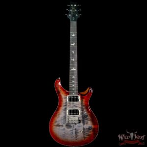 PRS Wild West Guitars Special Run Flame Top Black Neck CE 24 Faded Gray Black Cherry Burst 318382 - Image 3