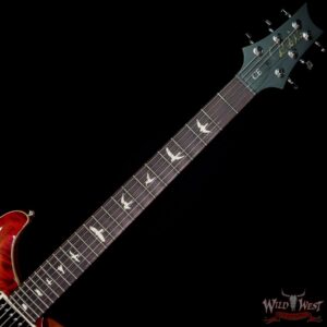 PRS Wild West Guitars Special Run Flame Top Black Neck CE 24 Faded Gray Black Cherry Burst 318382 - Image 4