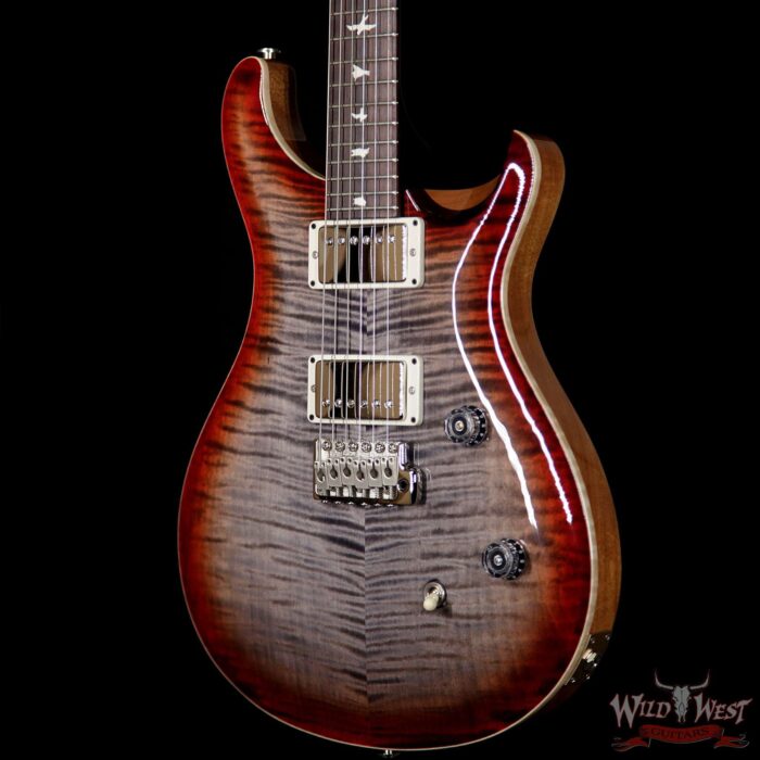 PRS Wild West Guitars Special Run CE 24 Flame Top 57/08 Pickups Faded Grey Black Cherry Burst 243894 - Image 2