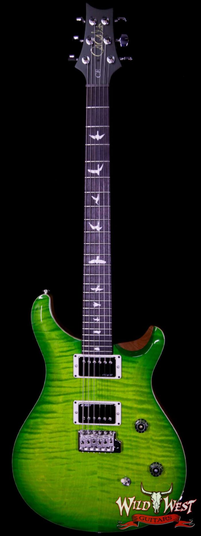 Paul Reed Smith PRS Wild West Guitars Special Run CE 24 Flame Top 57/08 Pickups Eriza Verde 251436 - Image 1