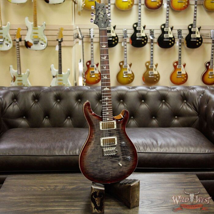PRS Wild West Guitars Special Run CE 24 Flame Top 57/08 Pickups Faded Grey Black Cherry Burst 246456 - Image 8
