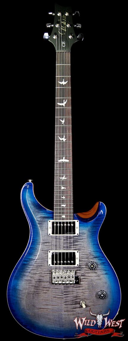 PRS Wild West Guitars Special Run CE 24 Flame Top 57/08 Pickups Faded Grey Black Blue Burst 243453