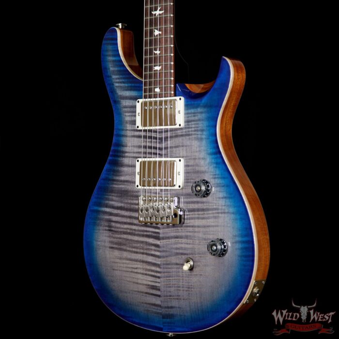 PRS Wild West Guitars Special Run CE 24 Flame Top 57/08 Pickups Faded Grey Black Blue Burst 244785 - Image 2