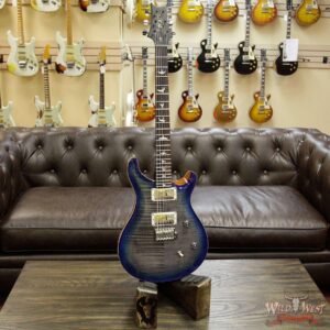 PRS Wild West Guitars Special Run CE 24 Flame Top 57/08 Pickups Faded Grey Black Blue Burst 244785 - Image 8