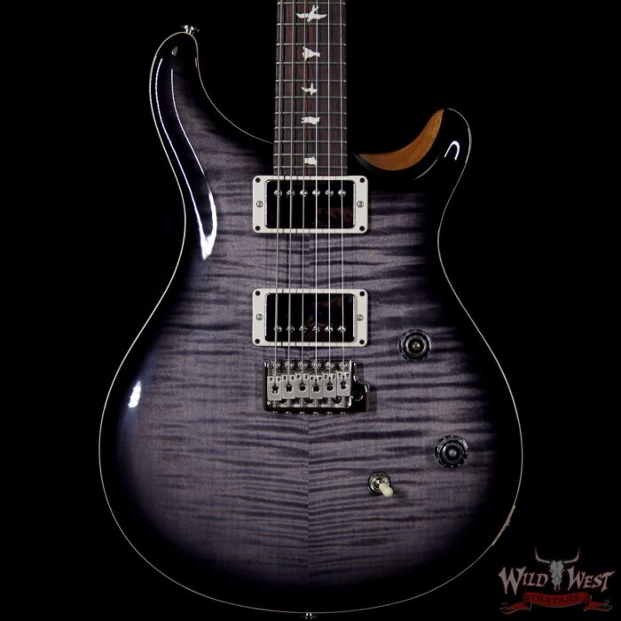PRS Wild West Guitars Special Run CE 24 Flame Maple Top 57/08 Pickups Faded Gray Black Black Burst 250909 - Image 3